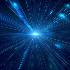 Fototapeta premium abstract background with rays, Abstract blue light speed background with laser beams, technology and science concept