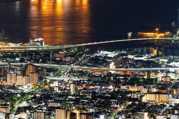摩耶山より神戸の街並みの夜景