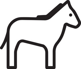 Horse icon symbol vector image Illustration
