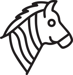 Horse icon symbol vector image Illustration
