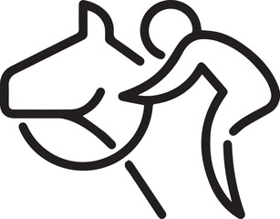 Horse icon symbol vector image Illustration
