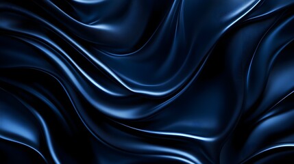 Fototapeta premium Graceful metallic silver swirls forming a seamless pattern, flowing elegantly across a deep midnight blue background, high resolution, luxurious texture, minimalist design.
