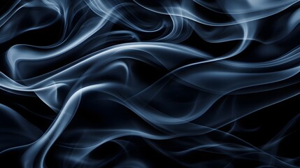 Fototapeta premium Seamless pattern of swirling smoke, cool monochromatic palette, mysterious and dreamy, fluid lines, abstract shapes, high-definition digital art, minimalistic