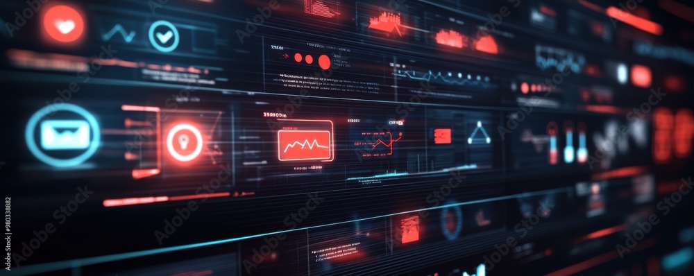 Poster dynamic digital marketing dashboard with real-time engagement metrics and interactive graphs