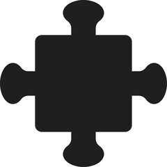 Obraz premium Simple icon or logo design puzzle illustration