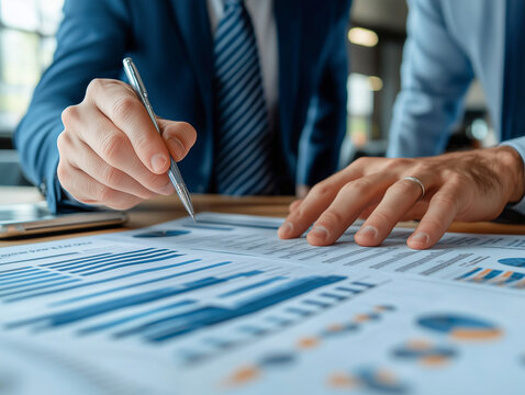 Close-up business discussion