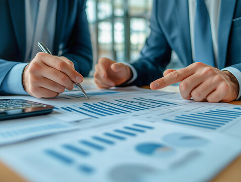 Close-up business discussion
