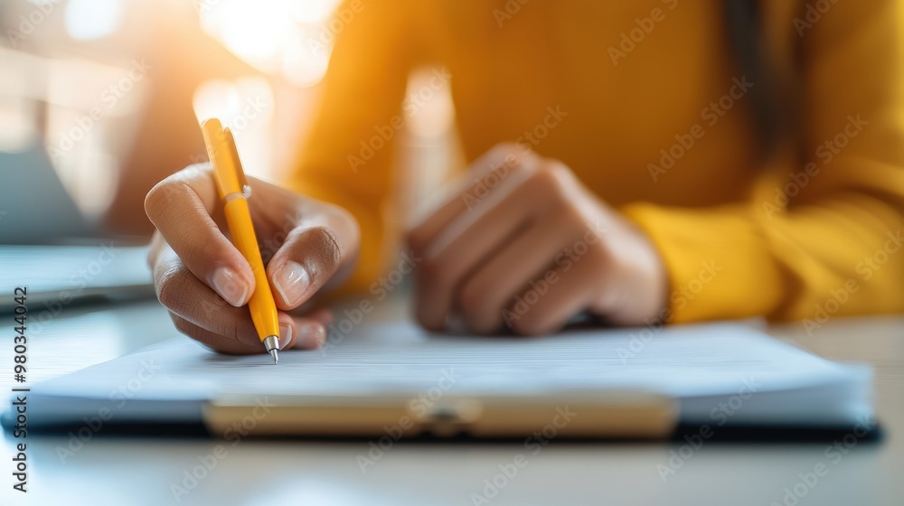Poster student completing a quiz on an e-learning platform