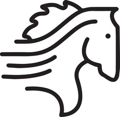 Horse icon symbol vector image Illustration
