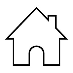 Web home flat icon for apps and websites, Home sign icon. Main page button. Navigation