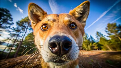 Intense Gaze Wild Dingo Dog