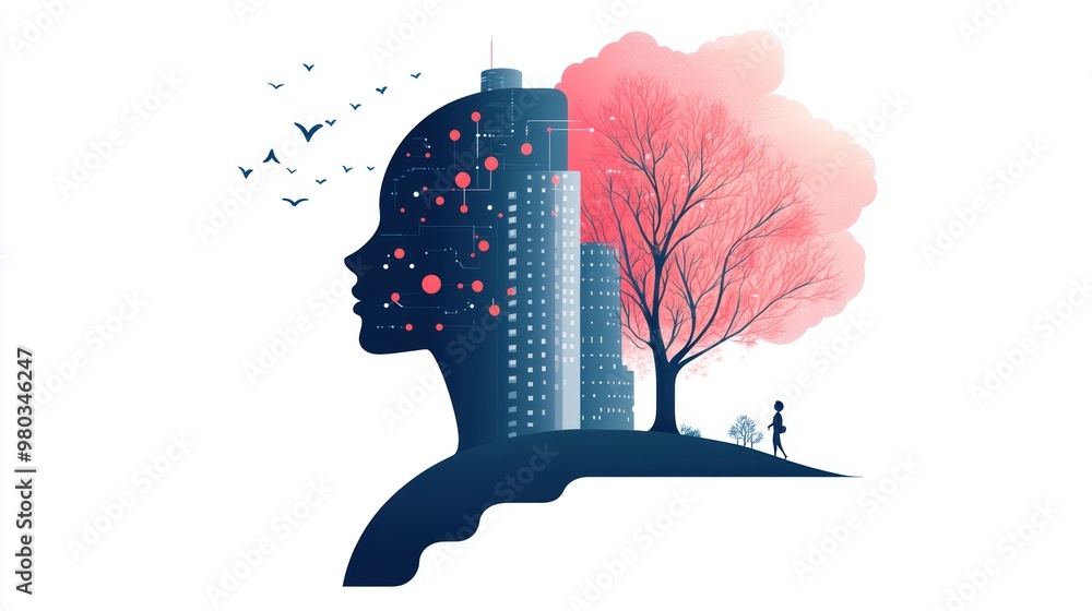 Poster a stylized illustration of a customer voice being transformed into data points, processed by an ai s