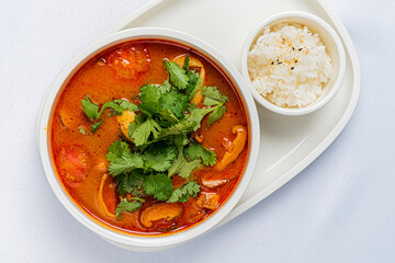 tomato seafood soup with rice