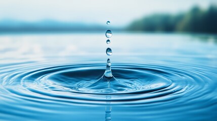 Mesmerizing Water Splash and Ripples Forming Graceful Patterns