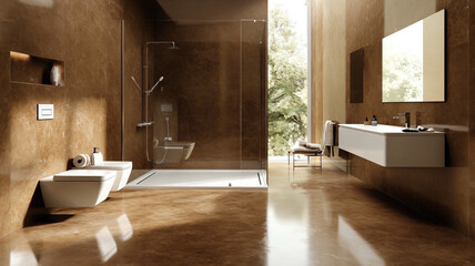 Fototapeta premium modern bathroom interior 