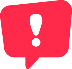 Exclamation icon attention logo warning speech bubble important round mark. © Nuy