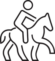 Horse icon symbol vector image Illustration
