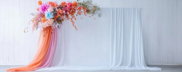 Ceremony backdrop with personalized signage for a memorable wedding arch setting