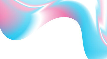 Obraz premium Abstract blue and pink glossy waves futuristic artistic background. Holographic retro vector design