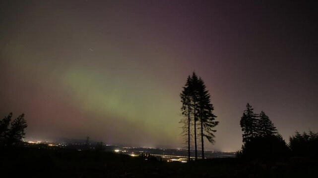 Northern Lights Over Washington State. 