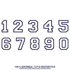 Sport Jersey Numbers Vector and Clip Art	
