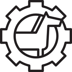 Horse icon symbol vector image Illustration
