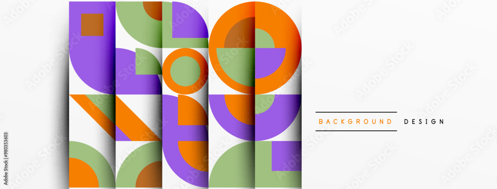 Aufkleber modern geometrical abstract background - circles. business or technology presentation design