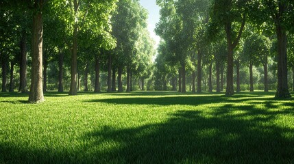 Lush Green Grass in a Vibrant Outdoor Landscape