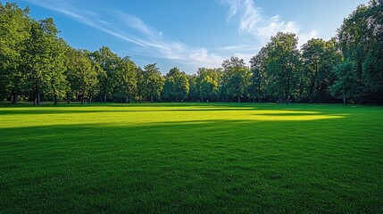 Fototapeta premium Lush Green Grass in a Vibrant Outdoor Landscape