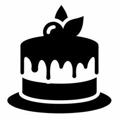 Delicious Chocolate Cake Vector Clipart Illustration Printable Dessert Graphic Design