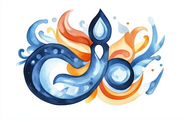 Naklejka premium background with water