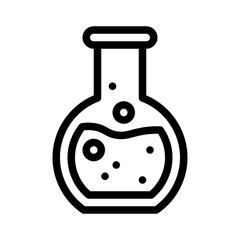 chemical flask line icon