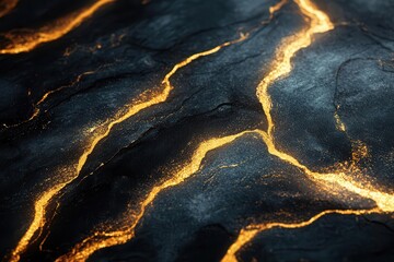 luxurious black and gold abstract background textured dark surface with shimmering golden veins creating an opulent and sophisticated aesthetic