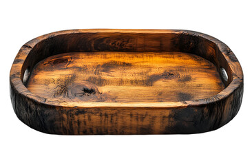 Fototapeta premium a wooden tray with a white background
