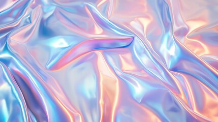 Blurry pastel iridescent holographic foil background offering a soft colorful sheen