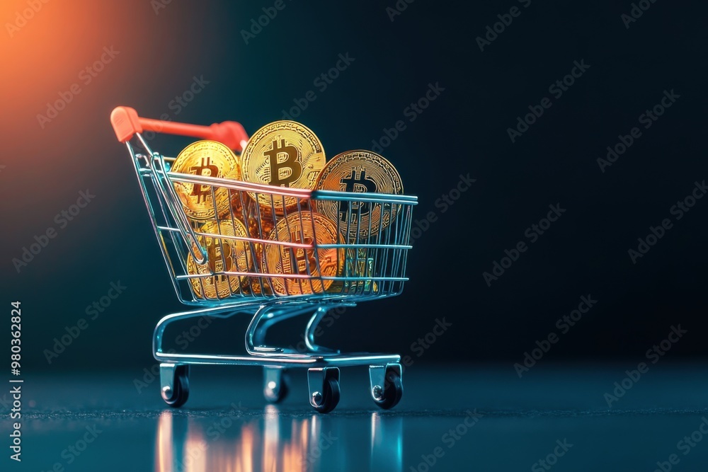 Poster cutting-edge crypto e-commerce platform with secure payment options for digital currency enthusiasts