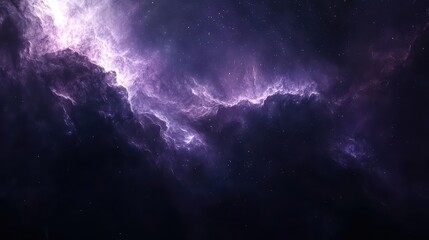Dark Space Nebula Wallpaper. A deep space scene with a dark nebula and distant stars.