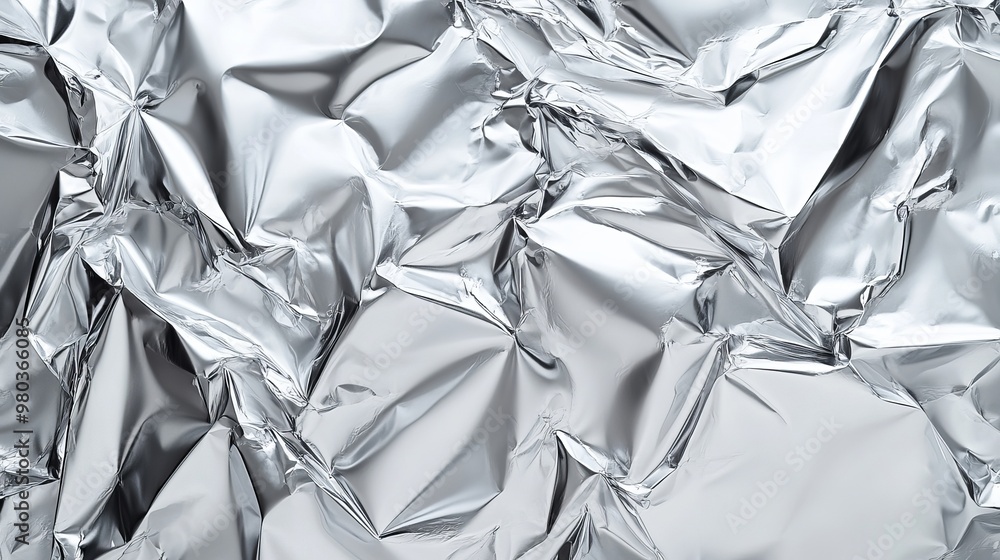 Poster silvergray foil texture featuring glossy uneven surfaces with highlights and shadows for a dynamic a