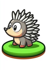 Obraz premium Cute Cartoon Hedgehog Illustration