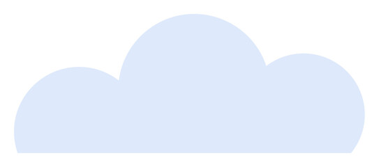 A simple light blue cloud shape with rounded edges on a plain white background. Ideal for weather icons, children s illustrations, digital designs, minimalist themes, and educational materials.