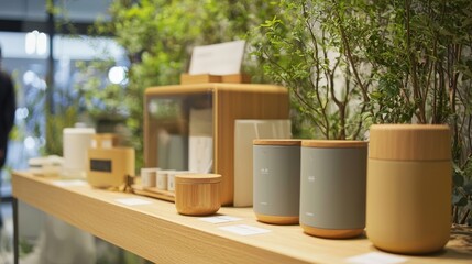 A sustainable product launch event where eco-friendly products are showcased, emphasizing the role of design in the circular economy.