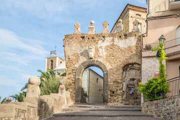 In the streets of old city of Agropoli in Italy