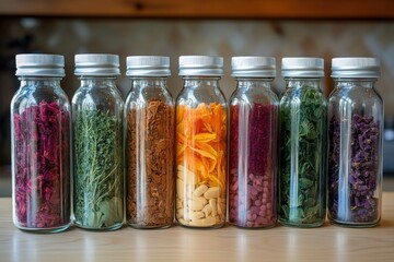 Natural Herbal Detox Supplements in Glass Bottles for Cleansing and Holistic Health