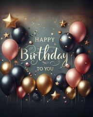 Elegance in Celebration of Birthday Design Birthday Card