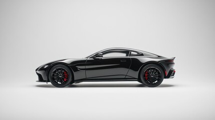 Fototapeta premium Black Sports Car Profile