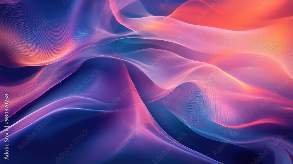 Aufkleber beautiful abstract organic design with colorful flowing patterns and soft gradients, creating a mesm