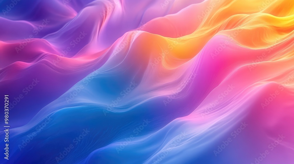 Aufkleber beautiful abstract organic design with colorful flowing patterns and soft gradients, creating a mesm