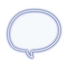 Fototapeta premium Glowing neon speech balloon design element