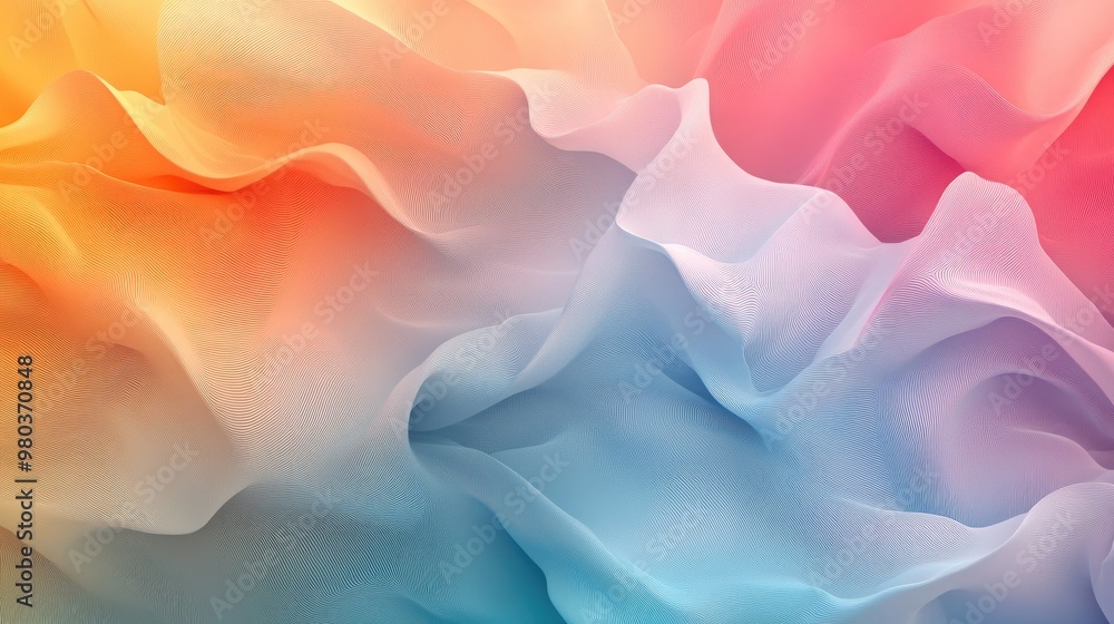 Poster dynamic and colorful abstract organic background with soft flowing shapes and vibrant color transiti