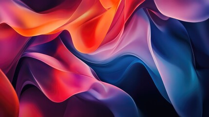 Obraz premium Stunning abstract organic wallpaper featuring dynamic, fluid shapes and vibrant color gradients, forming a captivating background (Generative AI)
